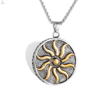 Statement Punk Gold Sun Shape Pendant Necklace